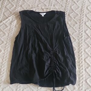 Bundle Sale | 4 for $20| Time and Tru Black Ruched Tank Top Size Large